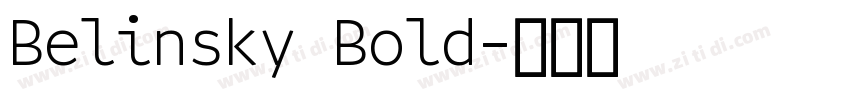 Belinsky Bold字体转换